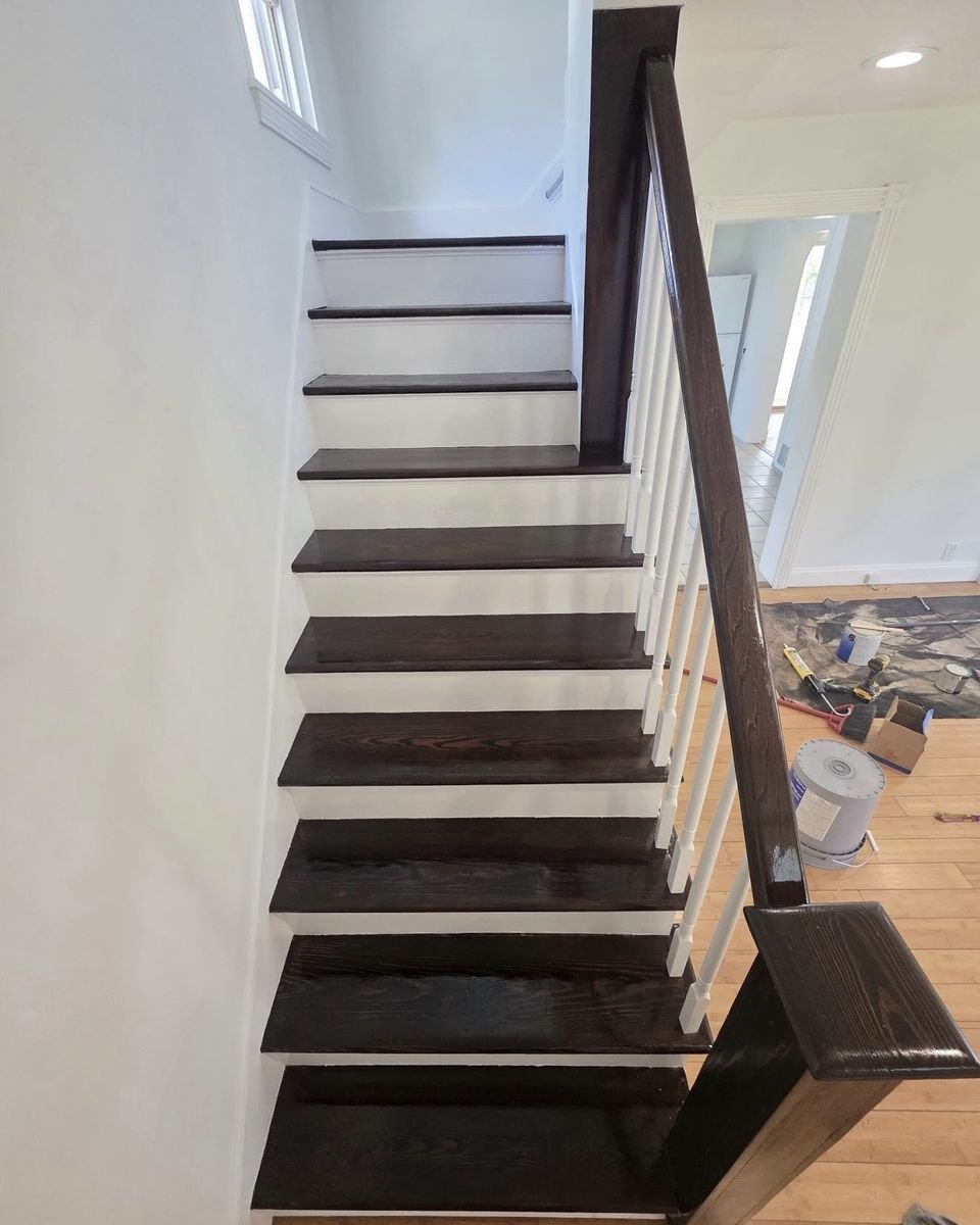 Staircase refinish – after