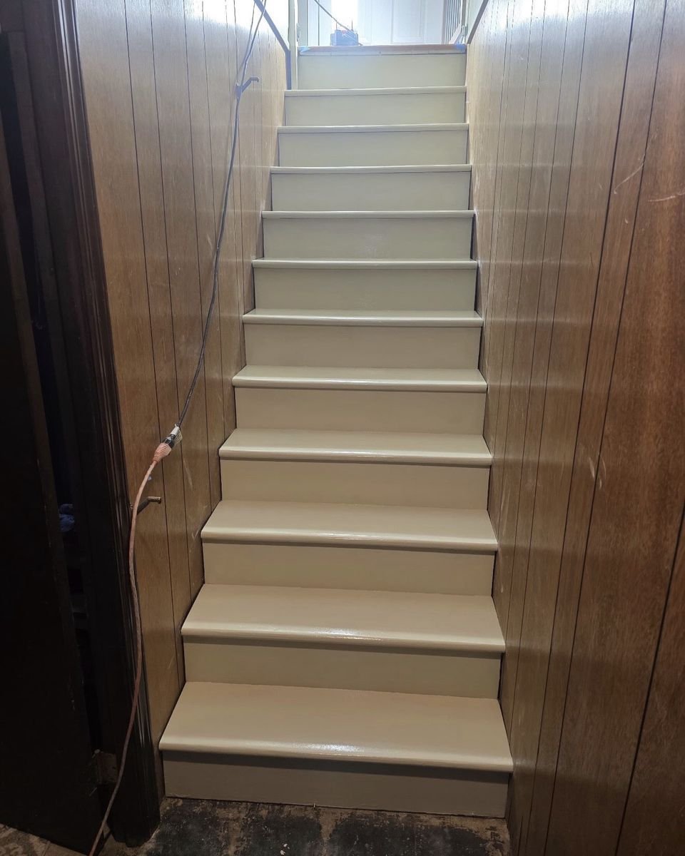 Basement stair makeover – before