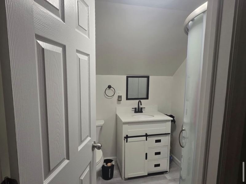 Bathroom renovation with new vanity