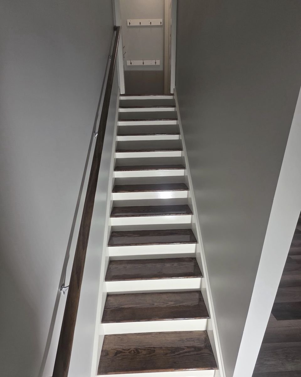Basement stair makeover – after