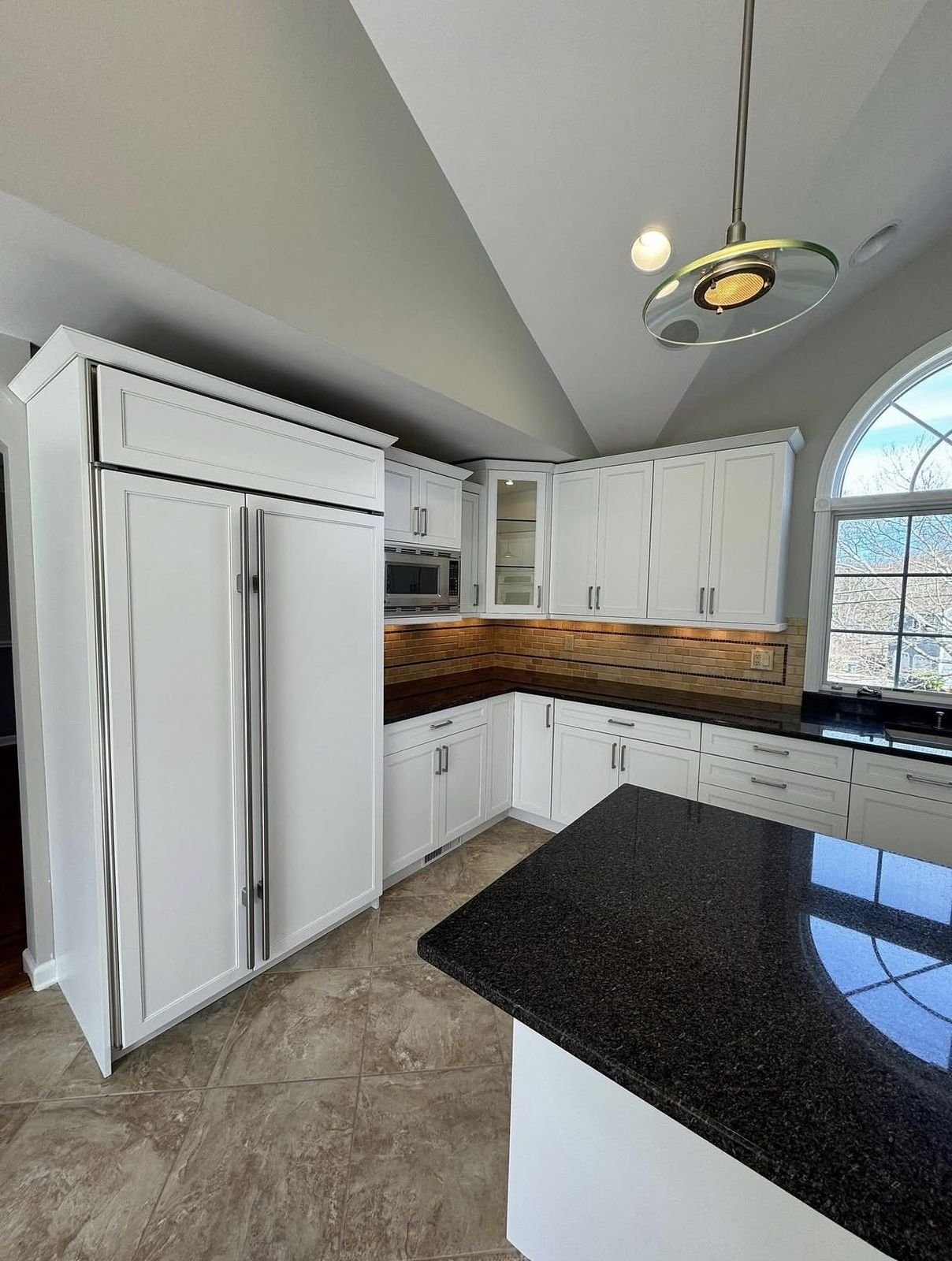 Kitchen cabinets painted white
