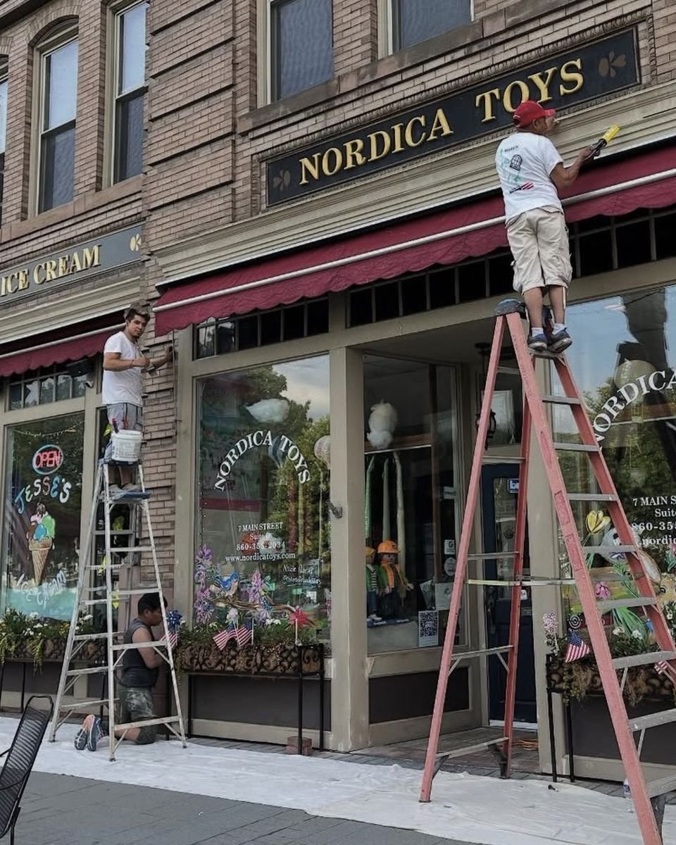 Storefront repaint – during